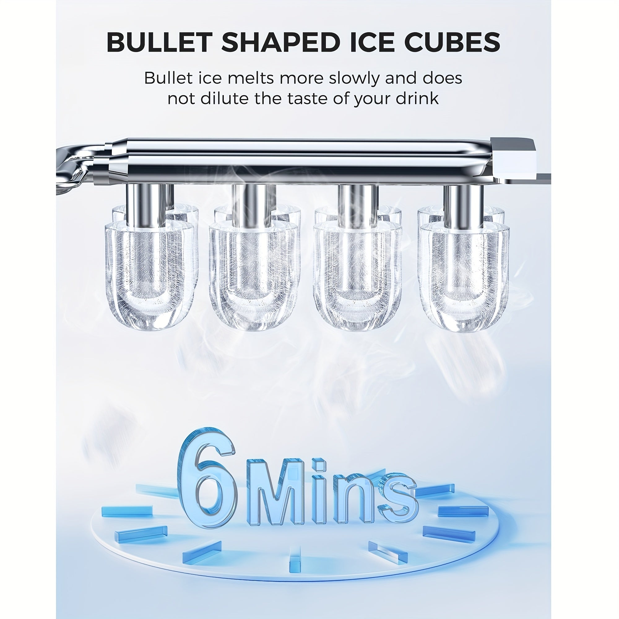 Portable Countertop Ice Maker 26.5Lbs/24H Self-Cleaning
