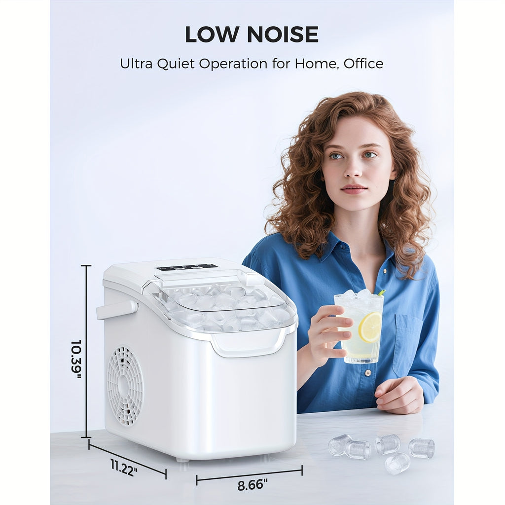 Portable Countertop Ice Maker 26.5Lbs/24H Self-Cleaning
