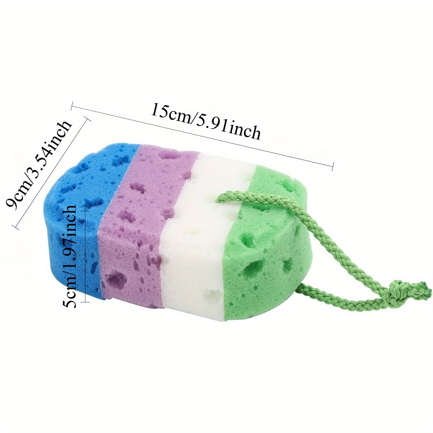 1pc Random Color Exfoliating Bath Ball Body Sponge - Soft Foaming Bath Ball, Colorful Striped Design, Gently Exfoliates Body And Face, Durable And Easy to Clean, Suitable for Home And Commercial Use, Bathroom Additions, Lively Design, Soft Texture