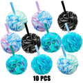 10pcs Shower Pouf Balls, Bath Sponge for Women & Men, Exfoliating Body Scrubber, Bathing Accessories