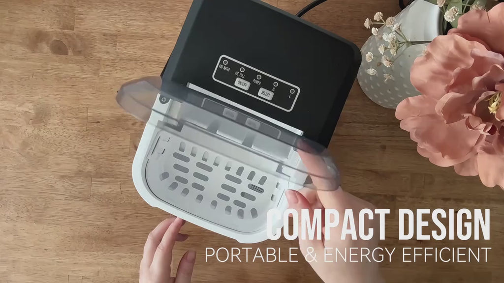 Portable Countertop Ice Maker 26.5Lbs/24H Self-Cleaning
